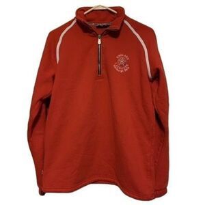 England LaCrosse Edinburgh 2015 Size 40 Red Zipper Pullover Swearshirt